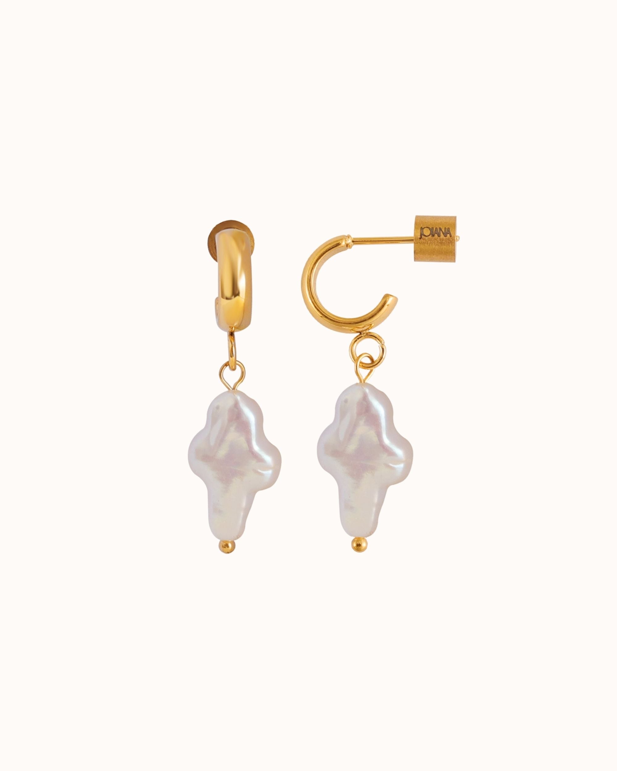 Pearl Cross Earrings - Minis – Joiana Jewelry