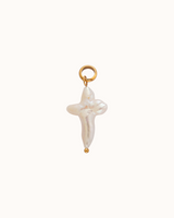 Pearl Cross Charm