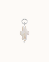 Mini Pearl Cross Charm