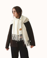 Cream Sweater Scarf