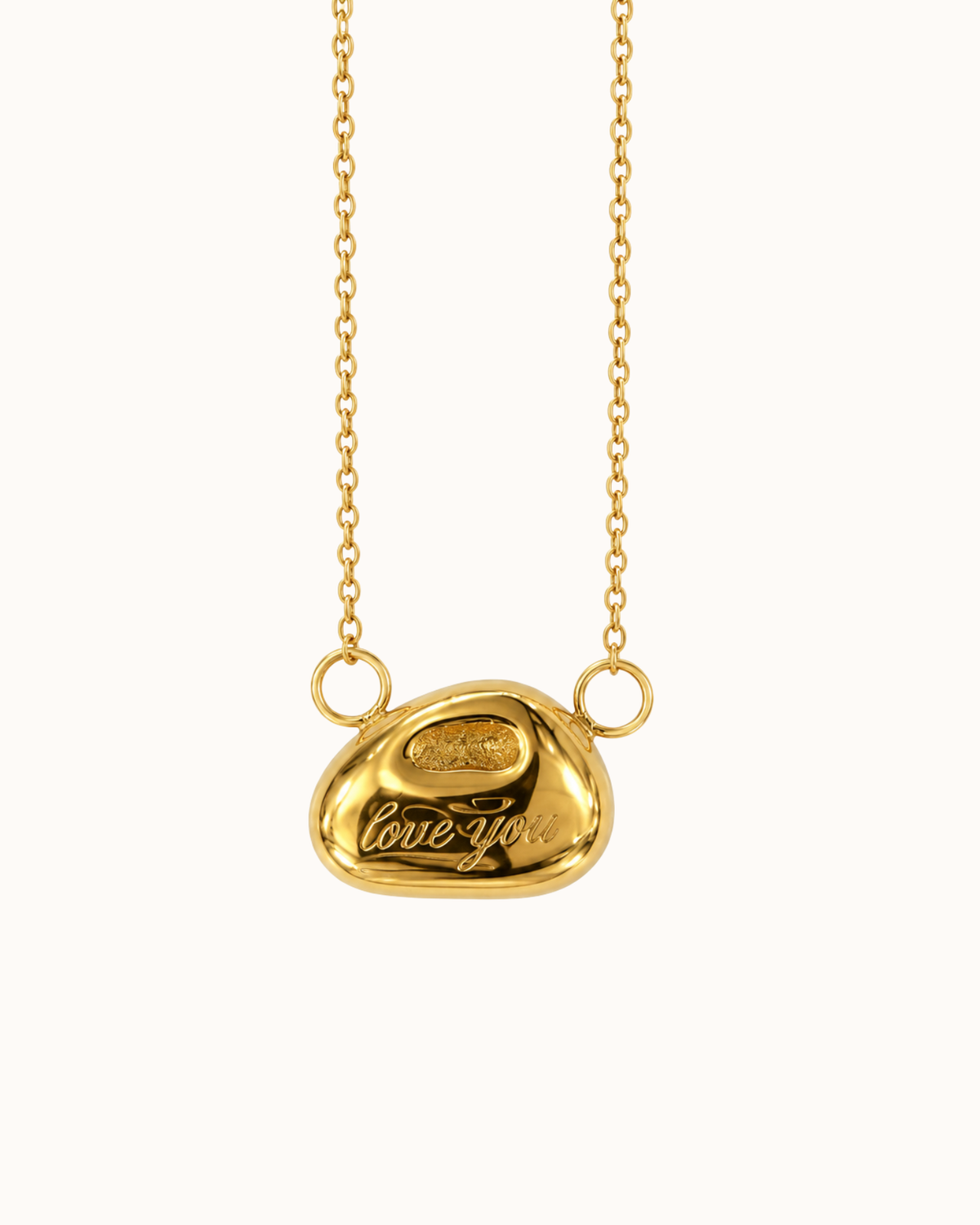 Love You Bean Necklace — Sample Sale (Inverted Loops)