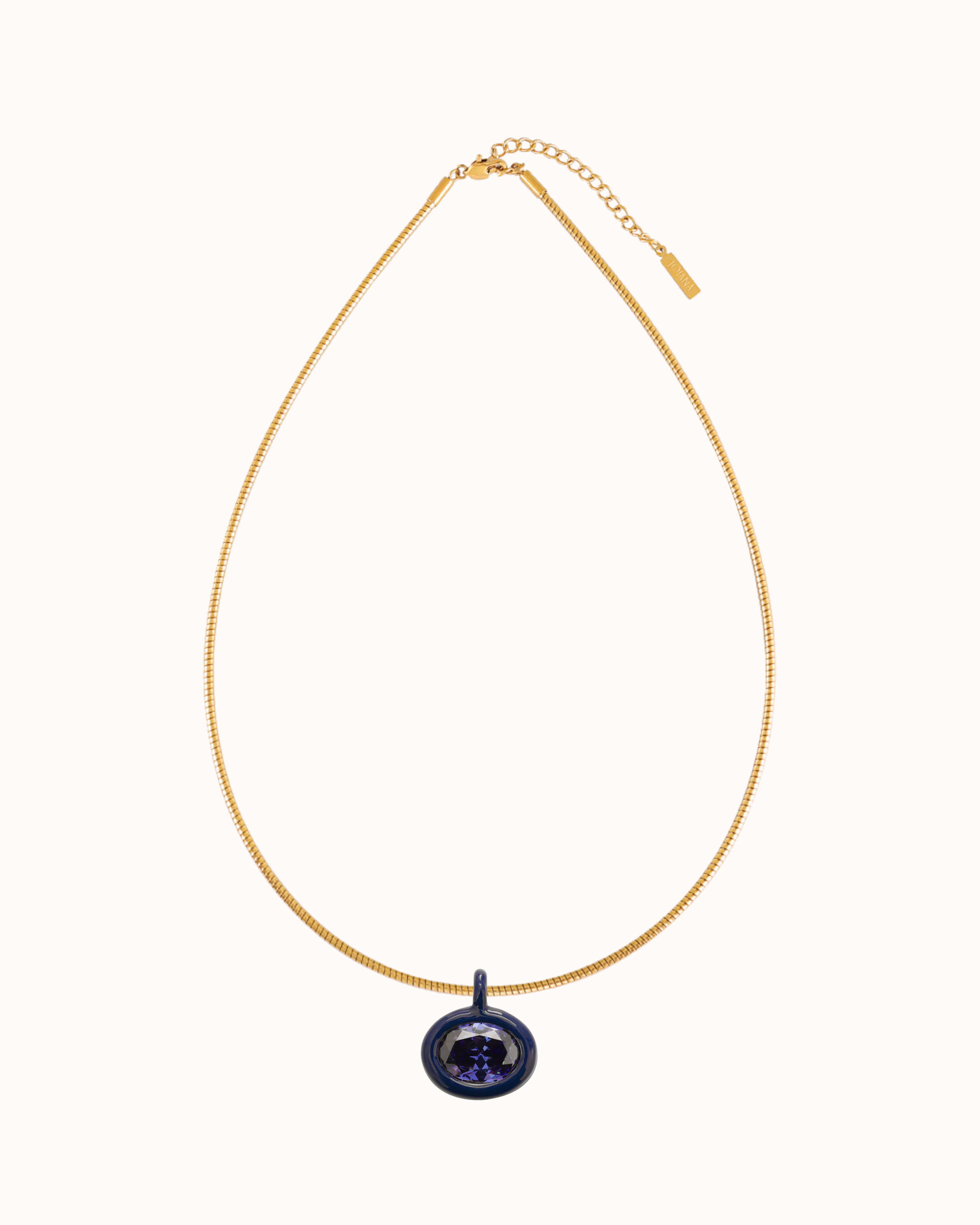 Birthstone Ribbed Choker