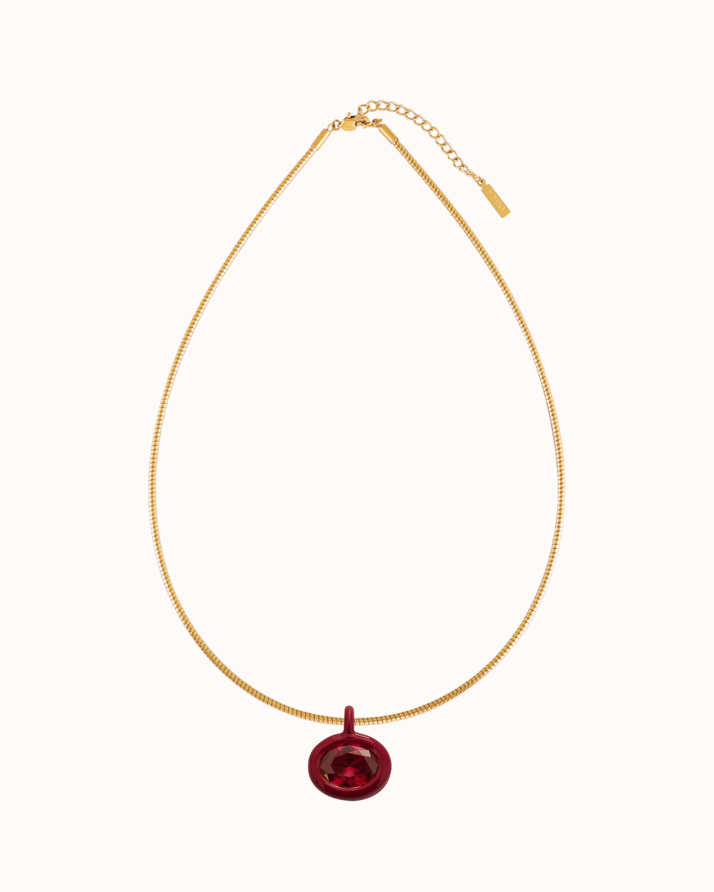 Birthstone Ribbed Choker