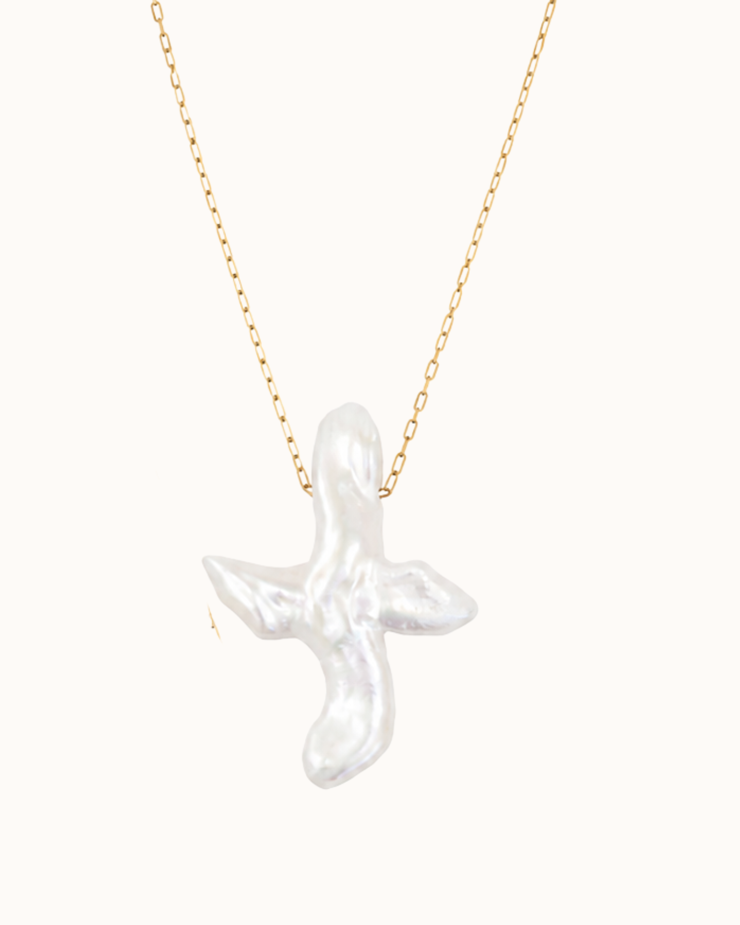 Pearl Cross Necklace - Imperfect Batch