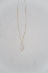 Mini Pearl Cross Necklace
