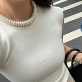 Rondelle Pearl Necklace