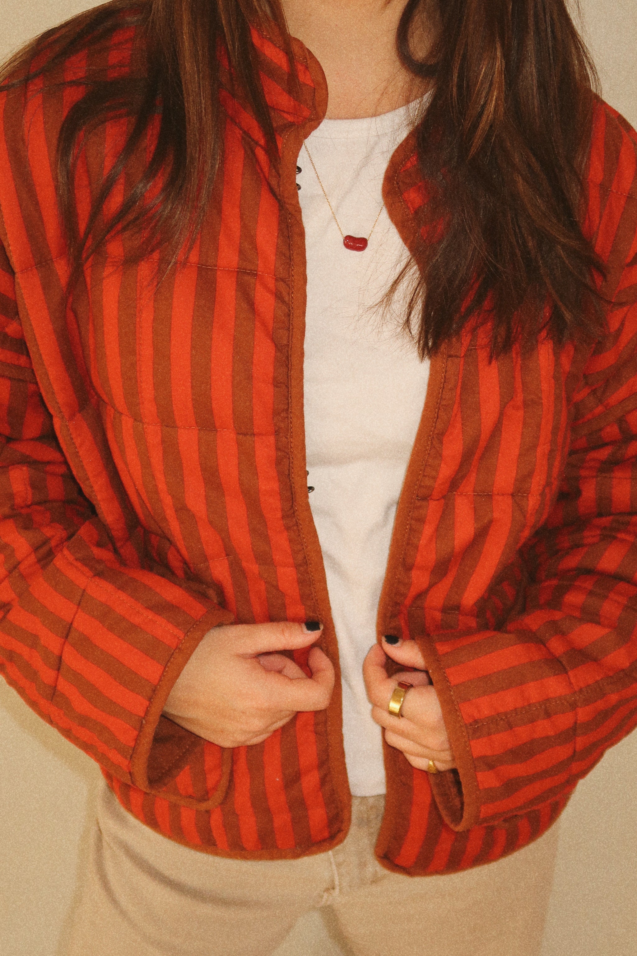 Bean Necklace - Red