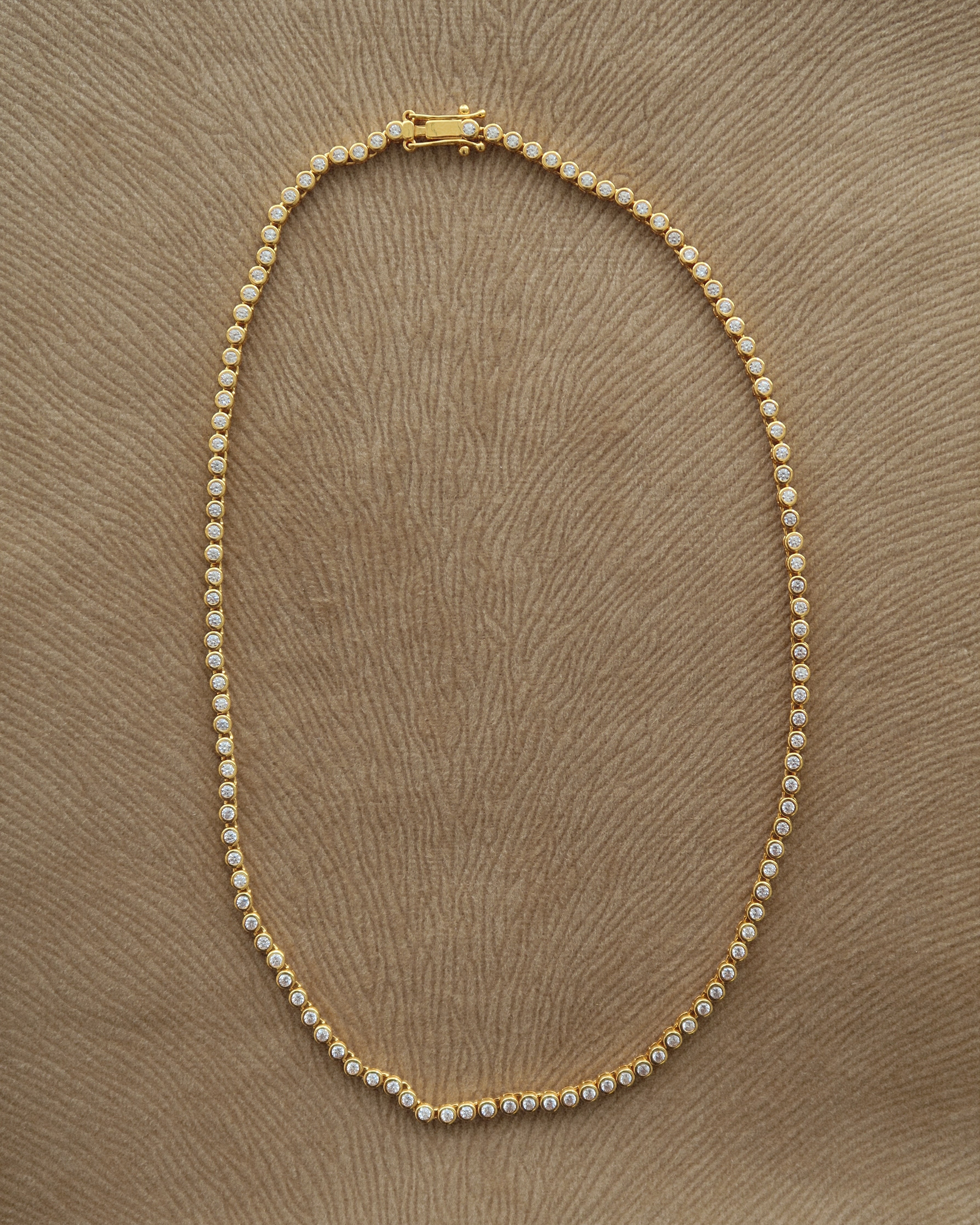 Bezel Tennis Necklace