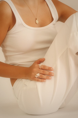 Pearl Cross Ring