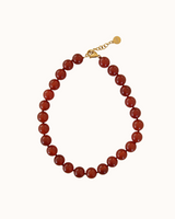 Mello Stone Necklace  - Crimson