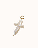Pearl Cross Charm