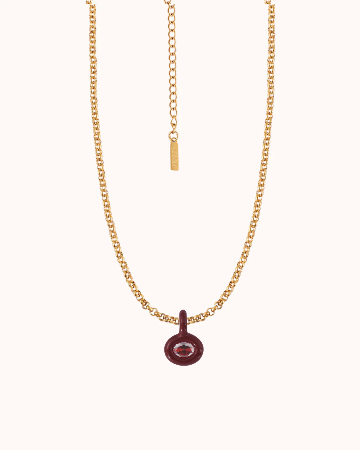 Birthstone Belcher Chain Necklace
