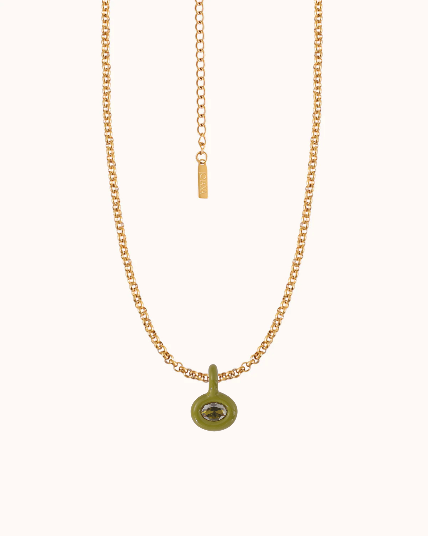Birthstone Belcher Chain Necklace