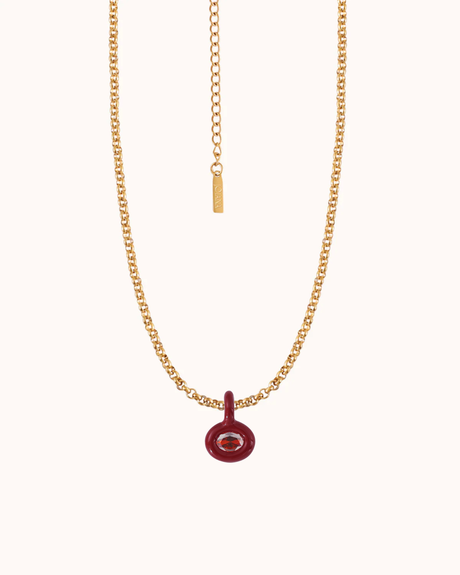Birthstone Belcher Chain Necklace