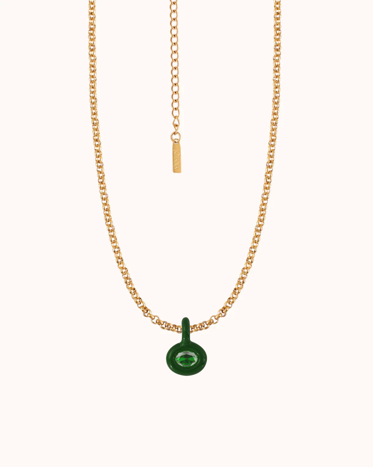 Birthstone Belcher Chain Necklace