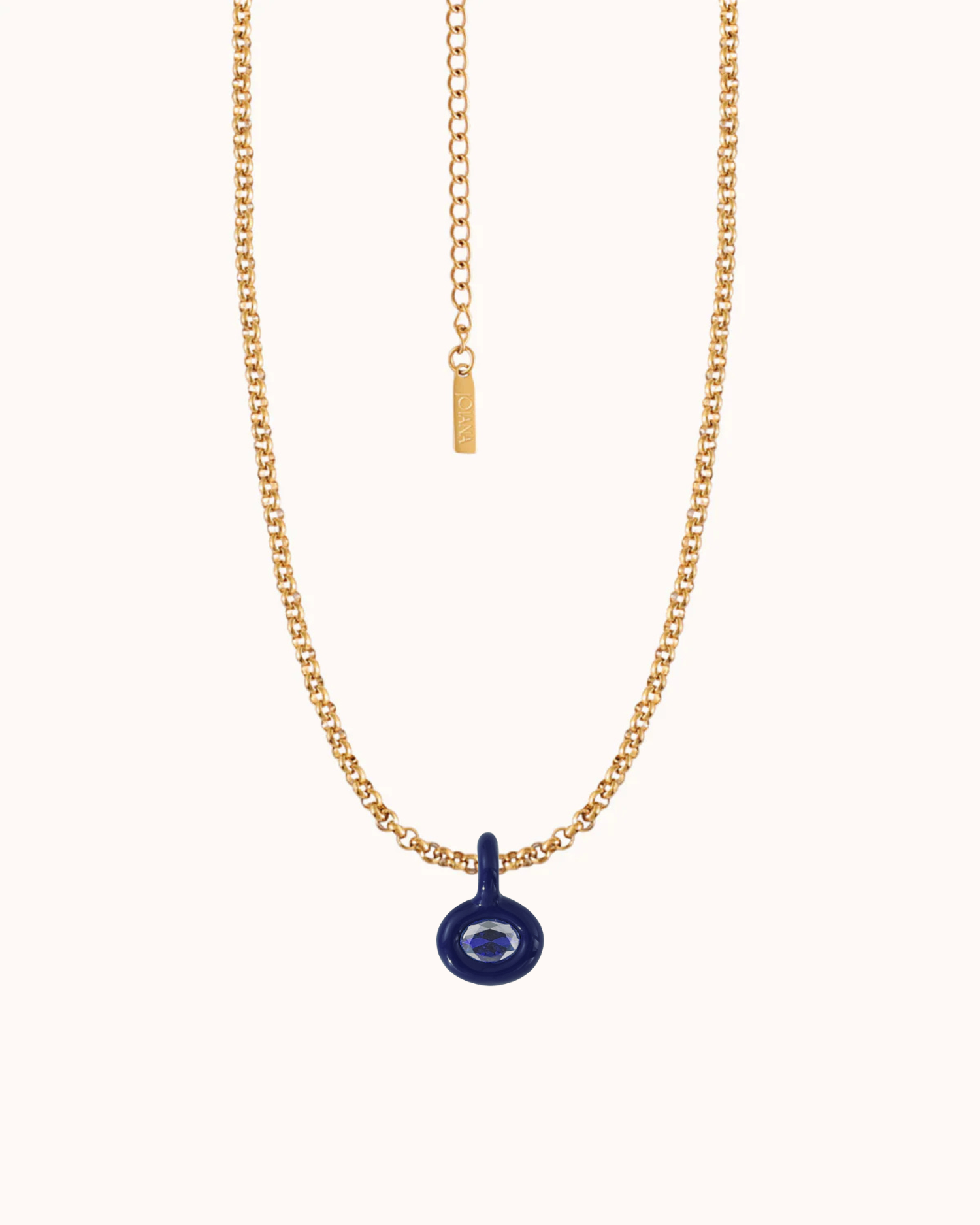 Birthstone Belcher Chain Necklace