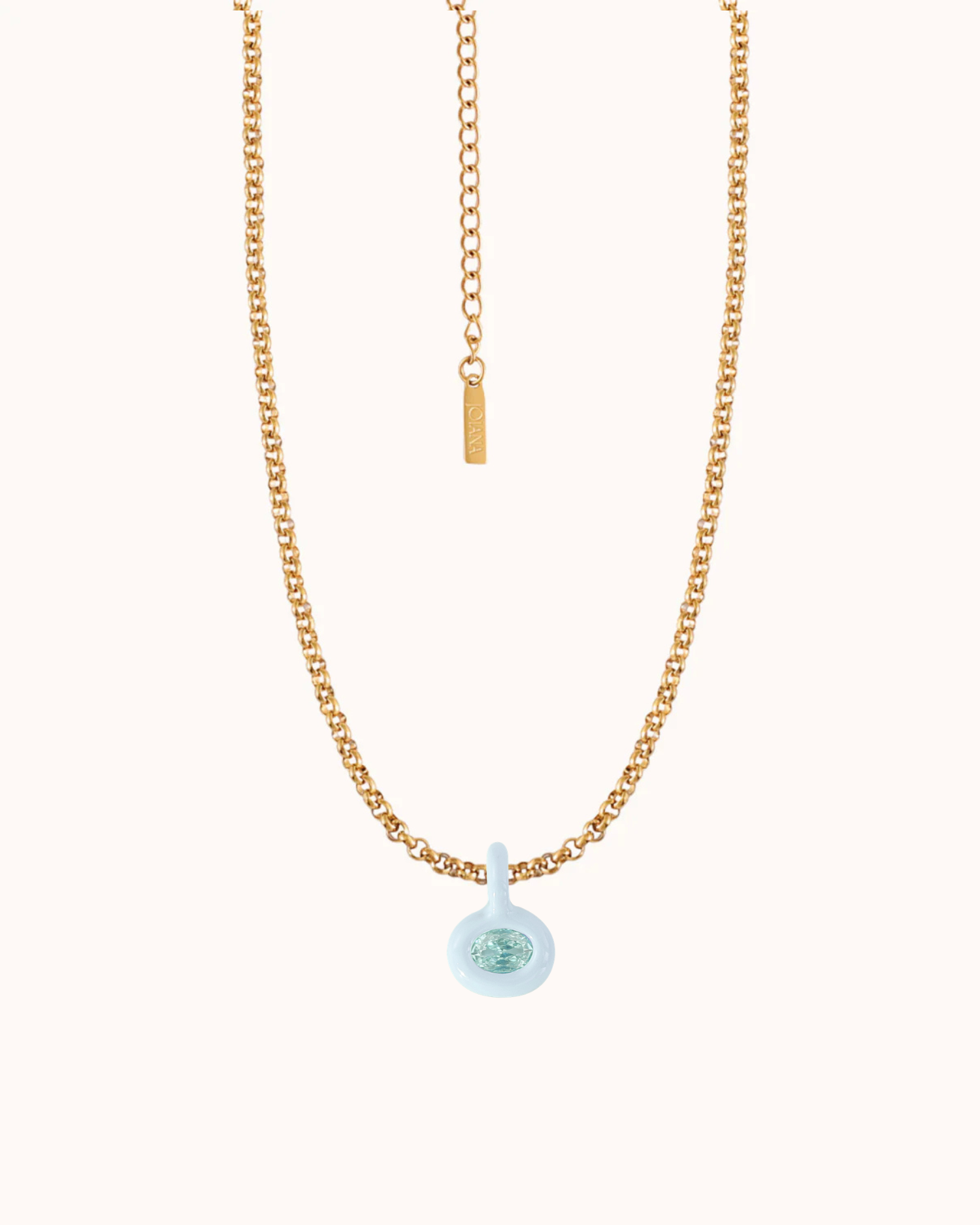 Birthstone Belcher Chain Necklace