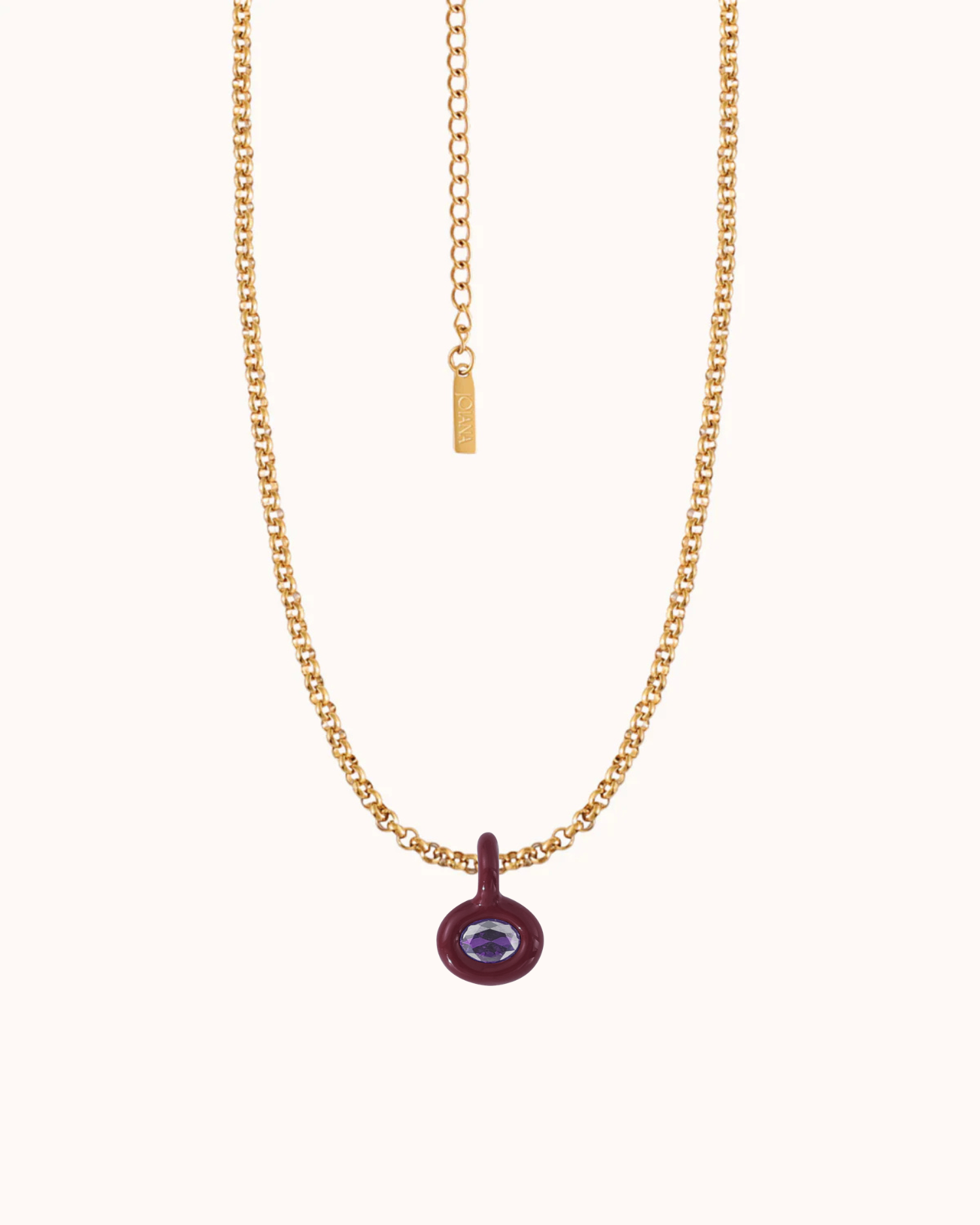 Birthstone Belcher Chain Necklace