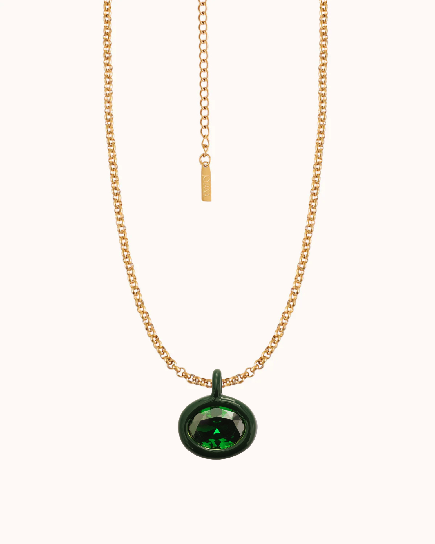 Birthstone Belcher Chain Necklace
