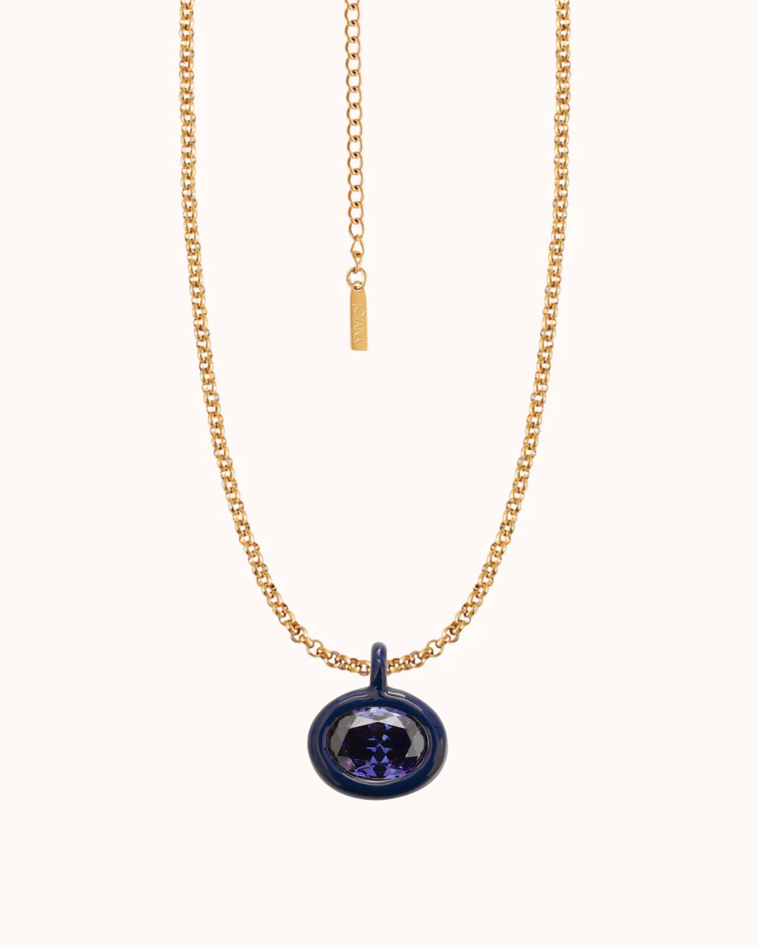 Birthstone Belcher Chain Necklace
