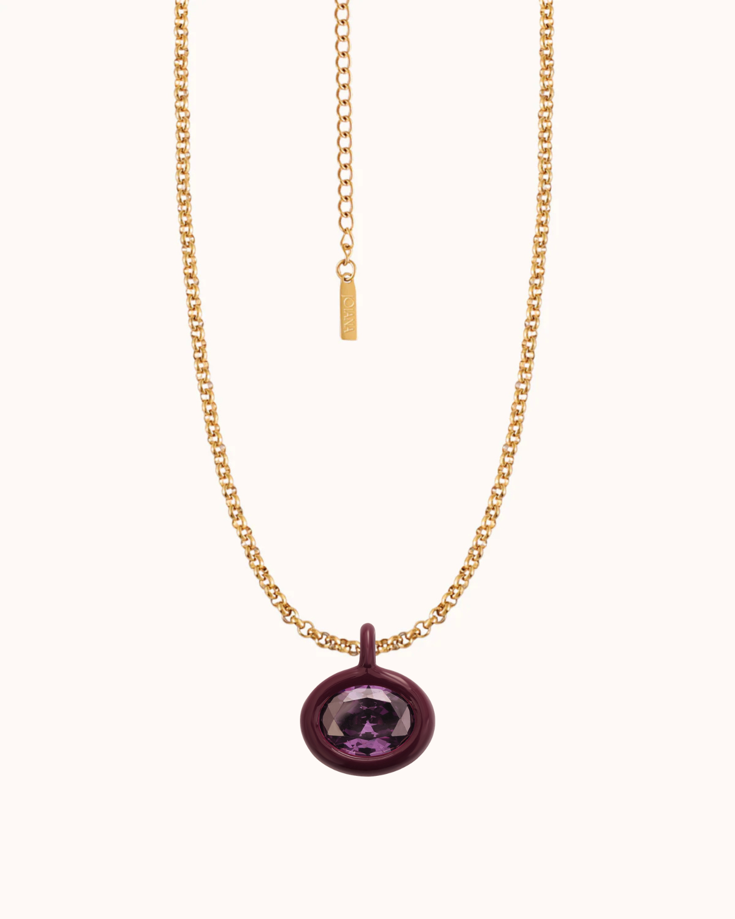 Birthstone Belcher Chain Necklace