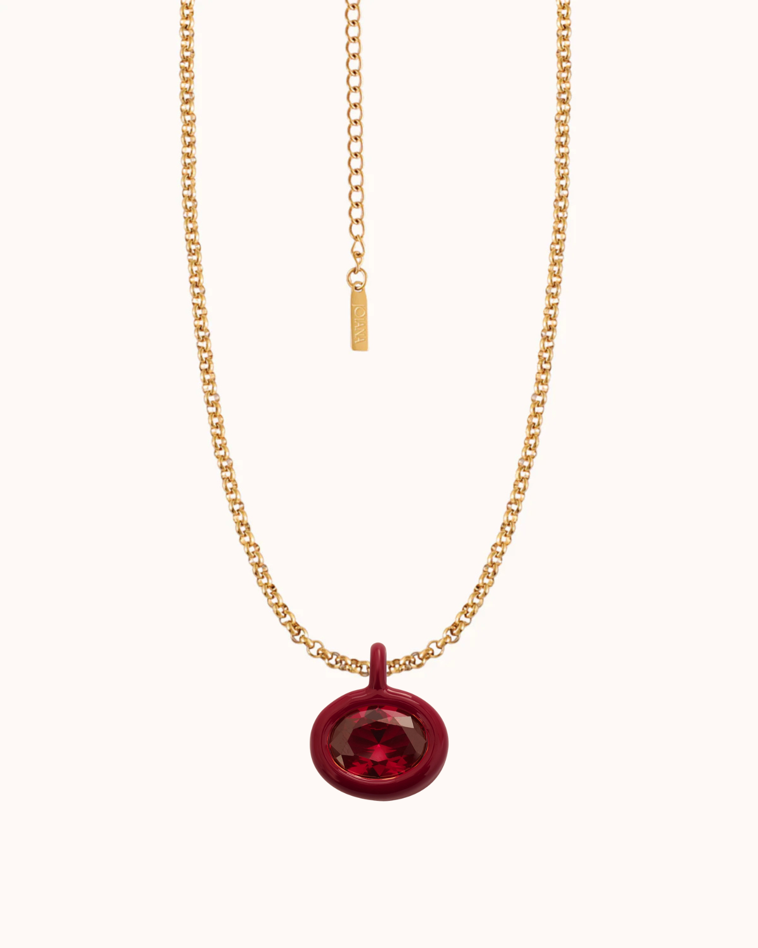 Birthstone Belcher Chain Necklace