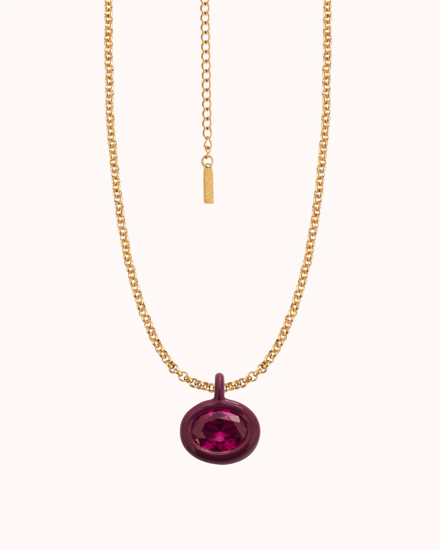 Birthstone Belcher Chain Necklace