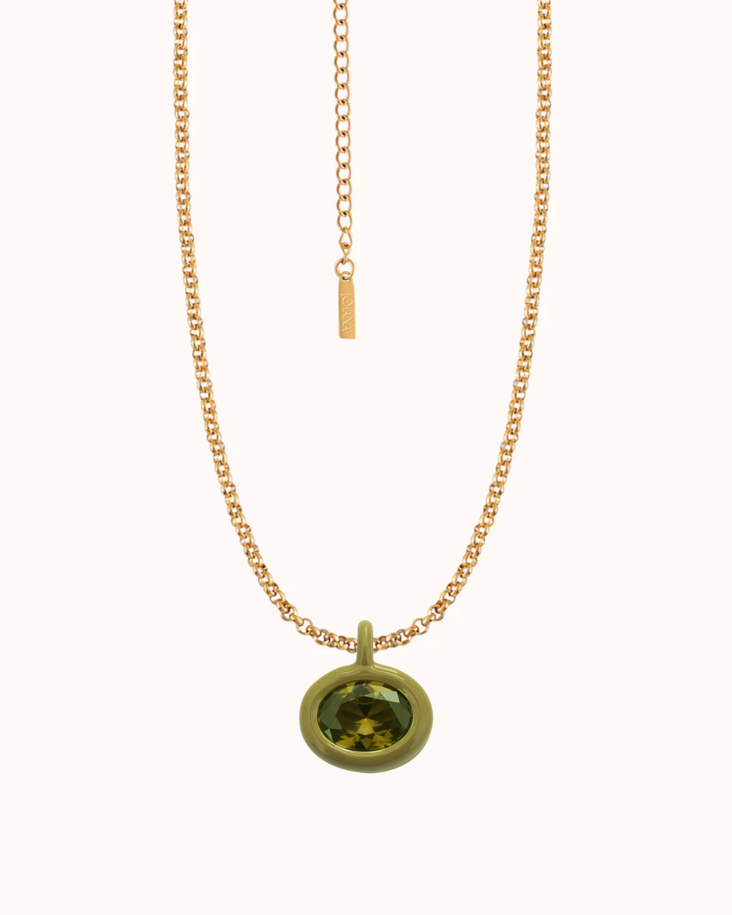 Birthstone Belcher Chain Necklace