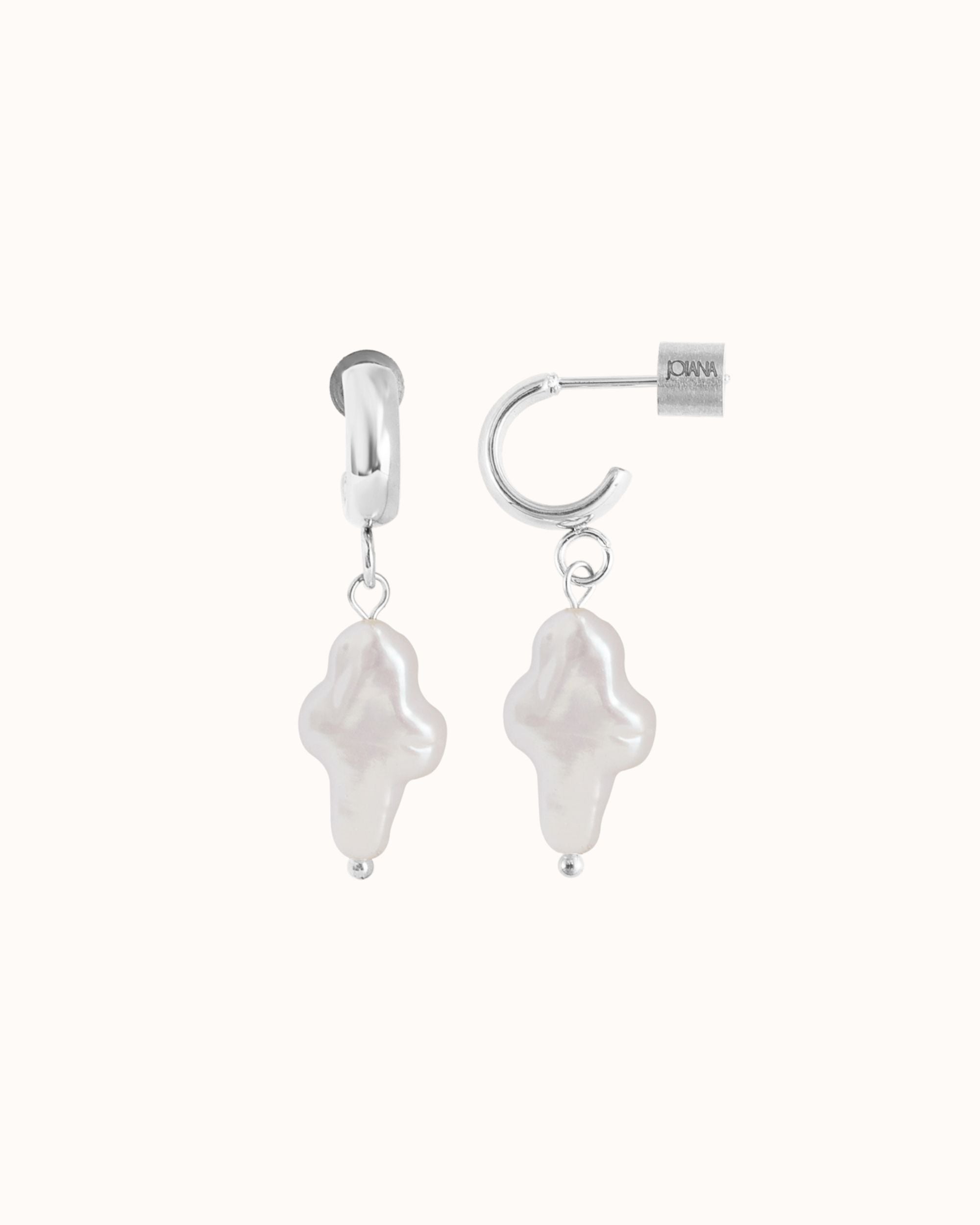 Pearl Cross Earrings - Minis