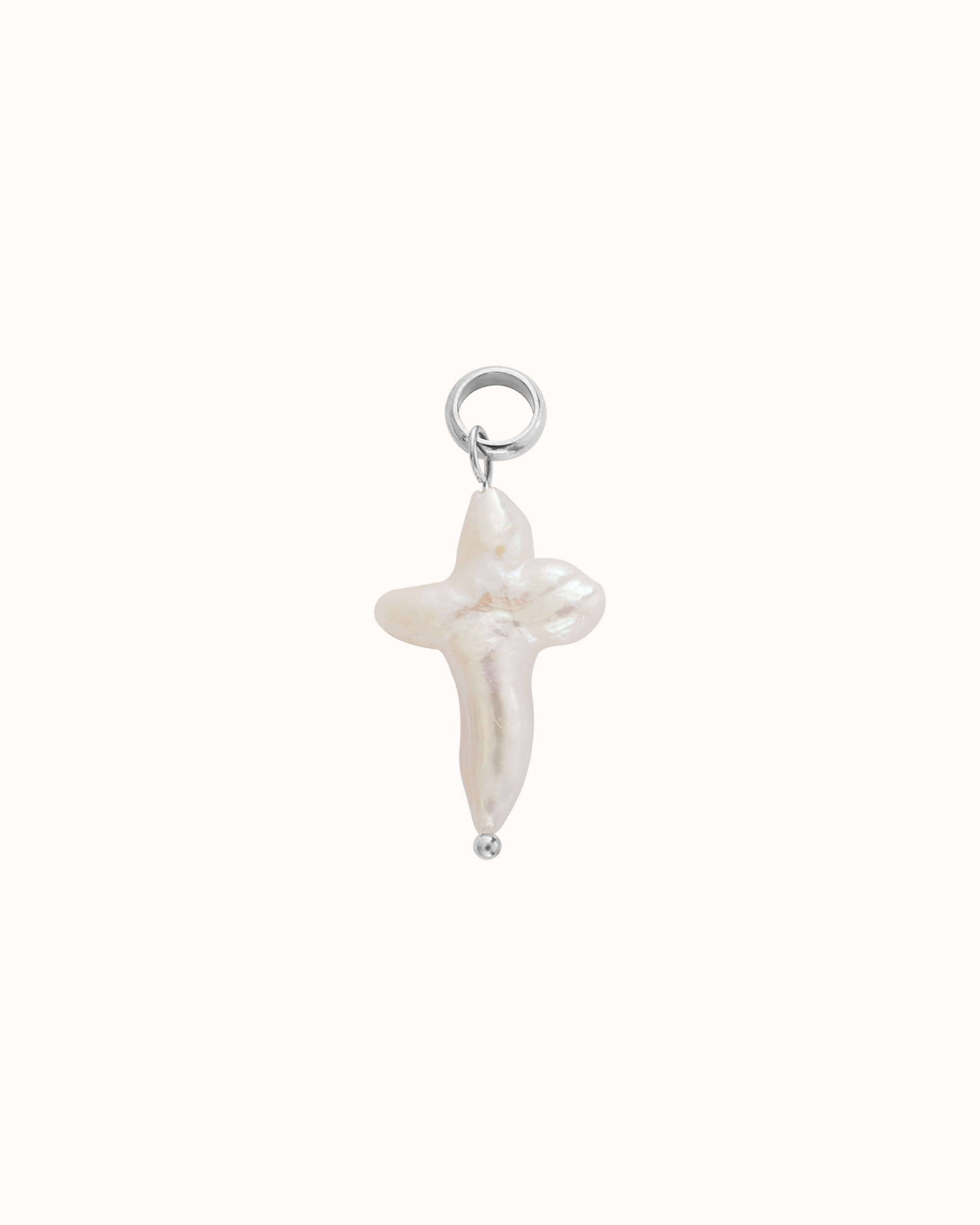 Pearl Cross Charm
