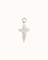 Pearl Cross Charm