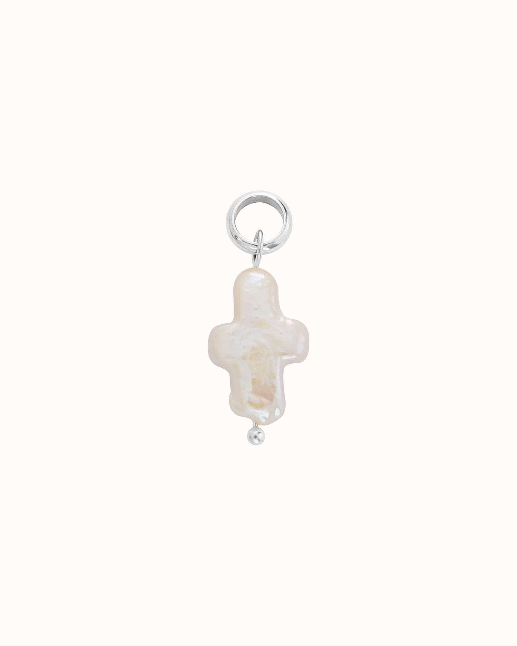 Mini Pearl Cross Charm