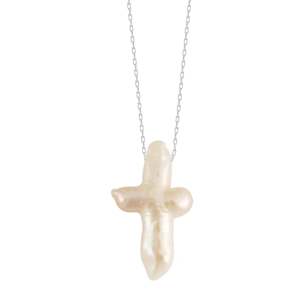 Pearl Cross Necklace