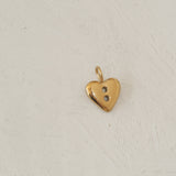 Button Heart Charm