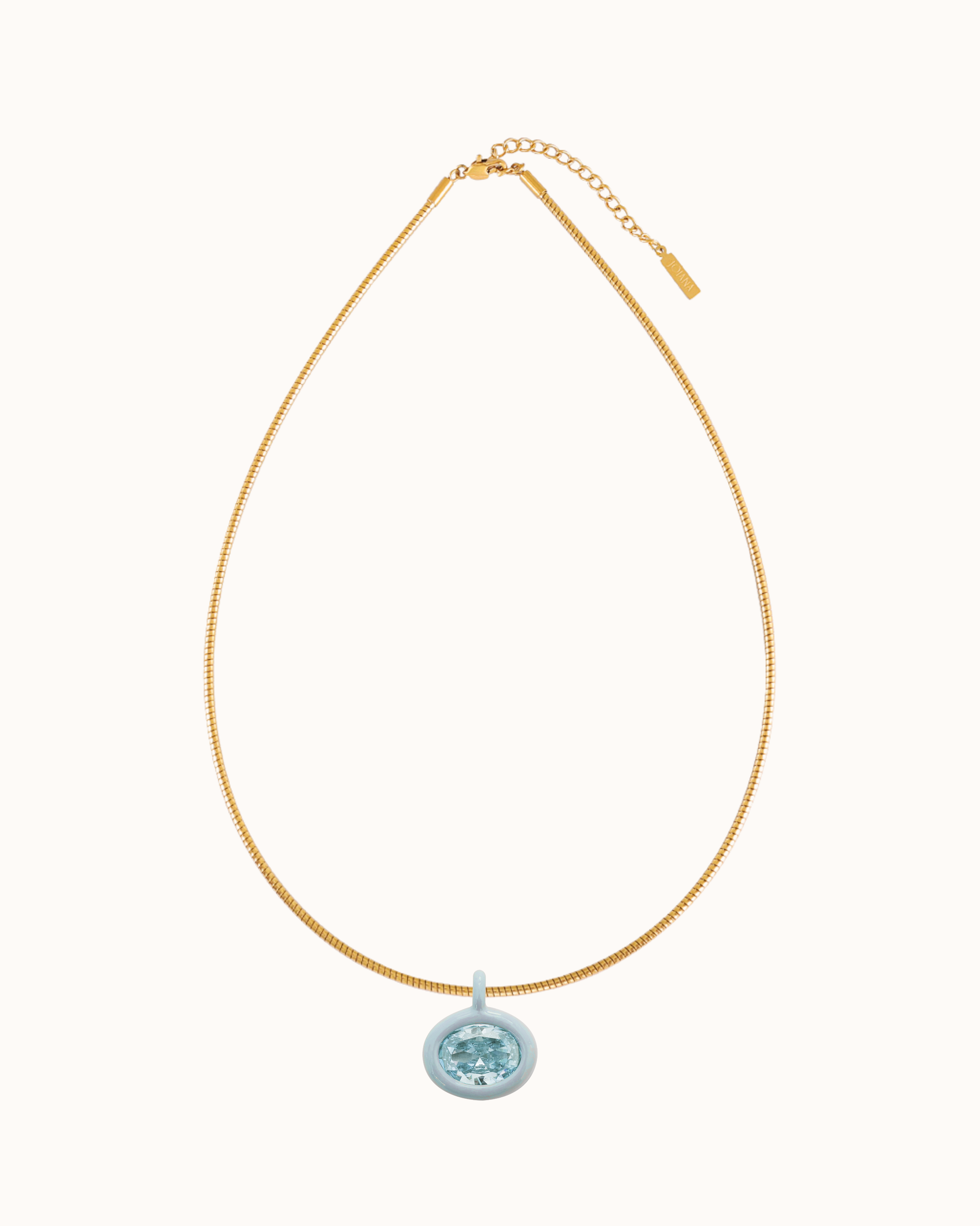 Birthstone Ribbed Choker