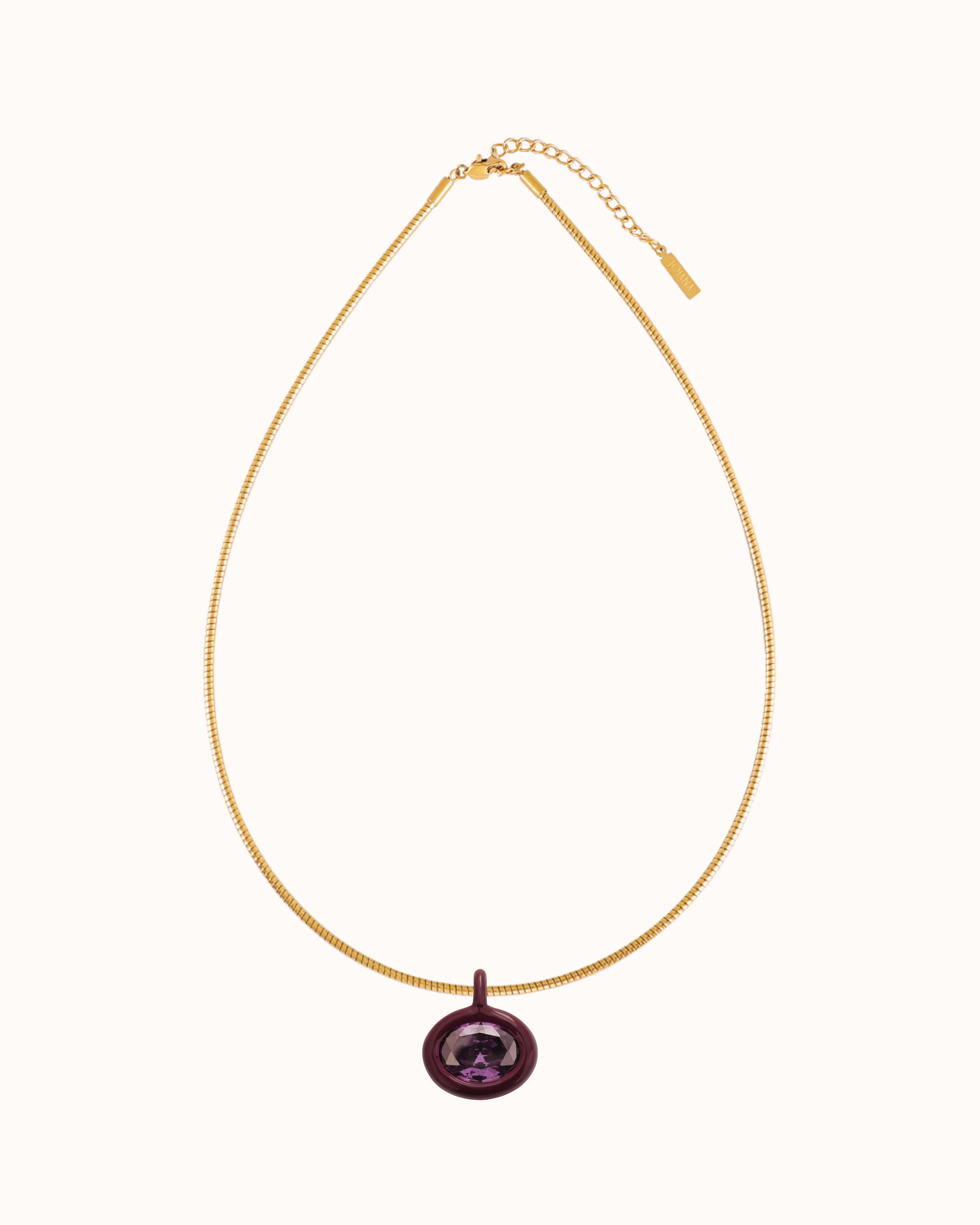 Birthstone Ribbed Choker