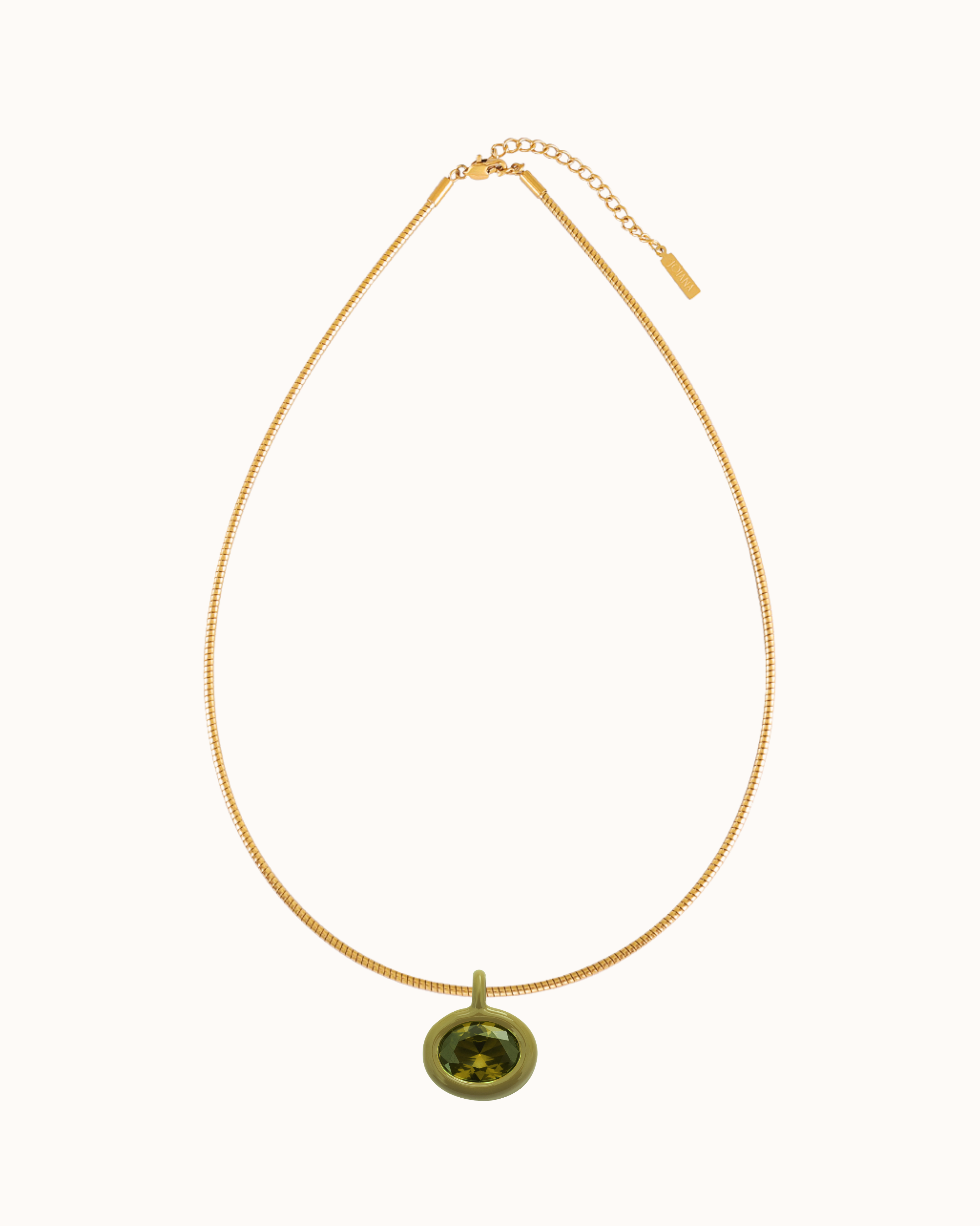 Birthstone Ribbed Choker