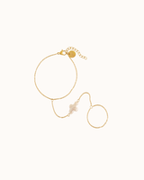 Pearl Cross Hand Chain