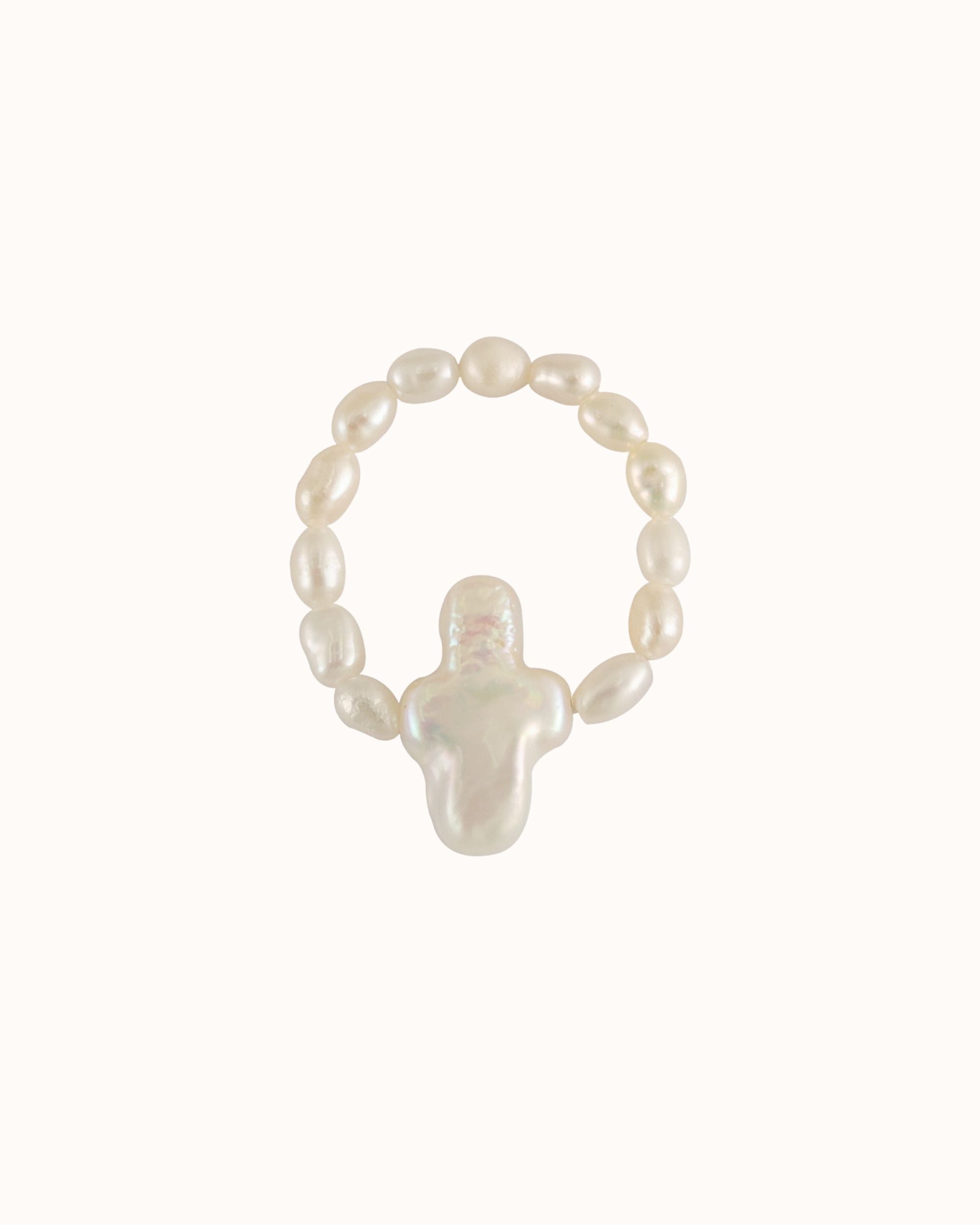 Pearl Cross Ring