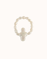 Pearl Cross Ring