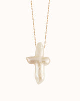 Pearl Cross Necklace