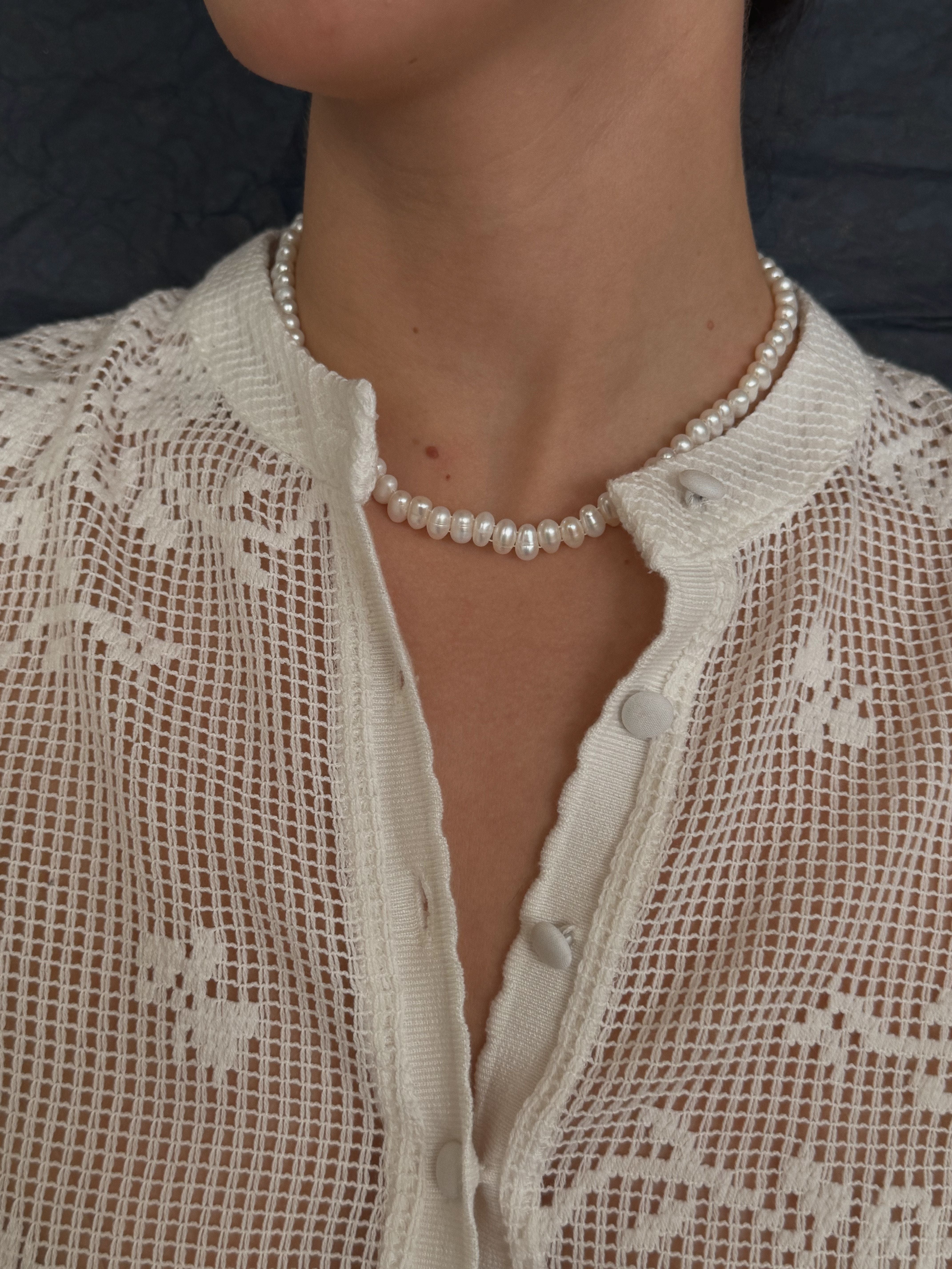 Pebble Pearl Necklace