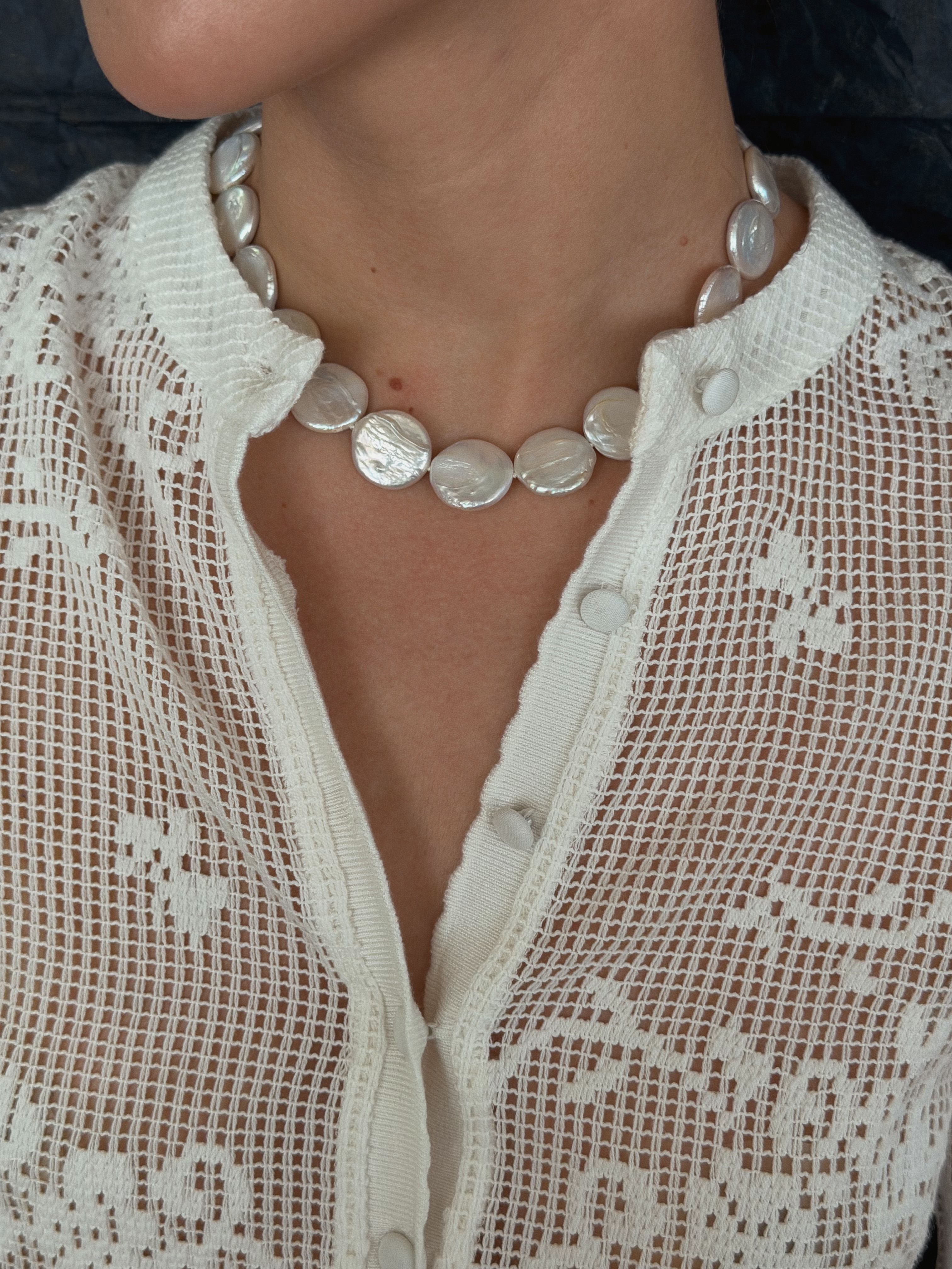 Coin Pearl Necklace