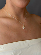 Mini Pearl Cross Necklace