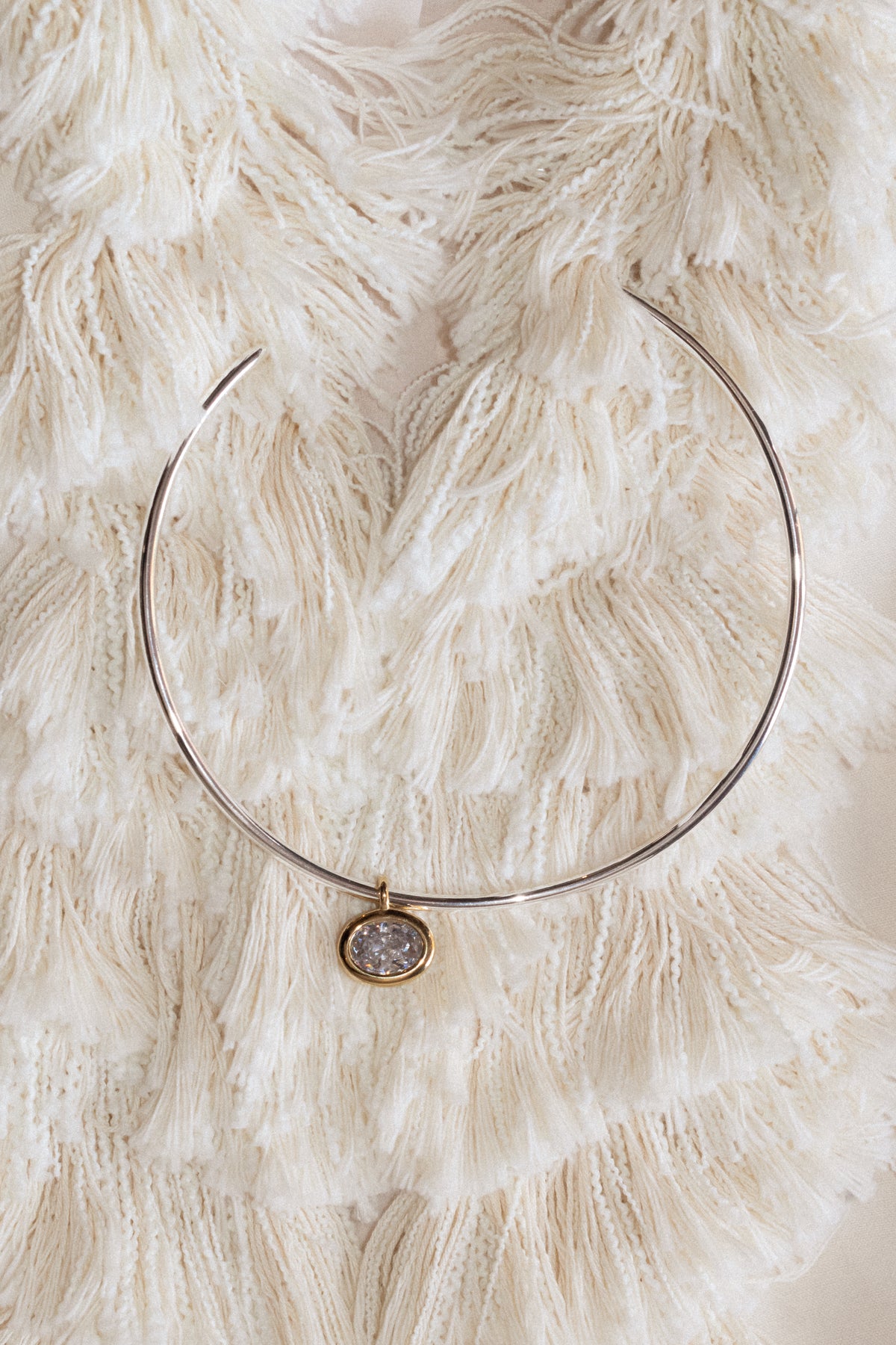 Birthstone Neck Cuff - Medium
