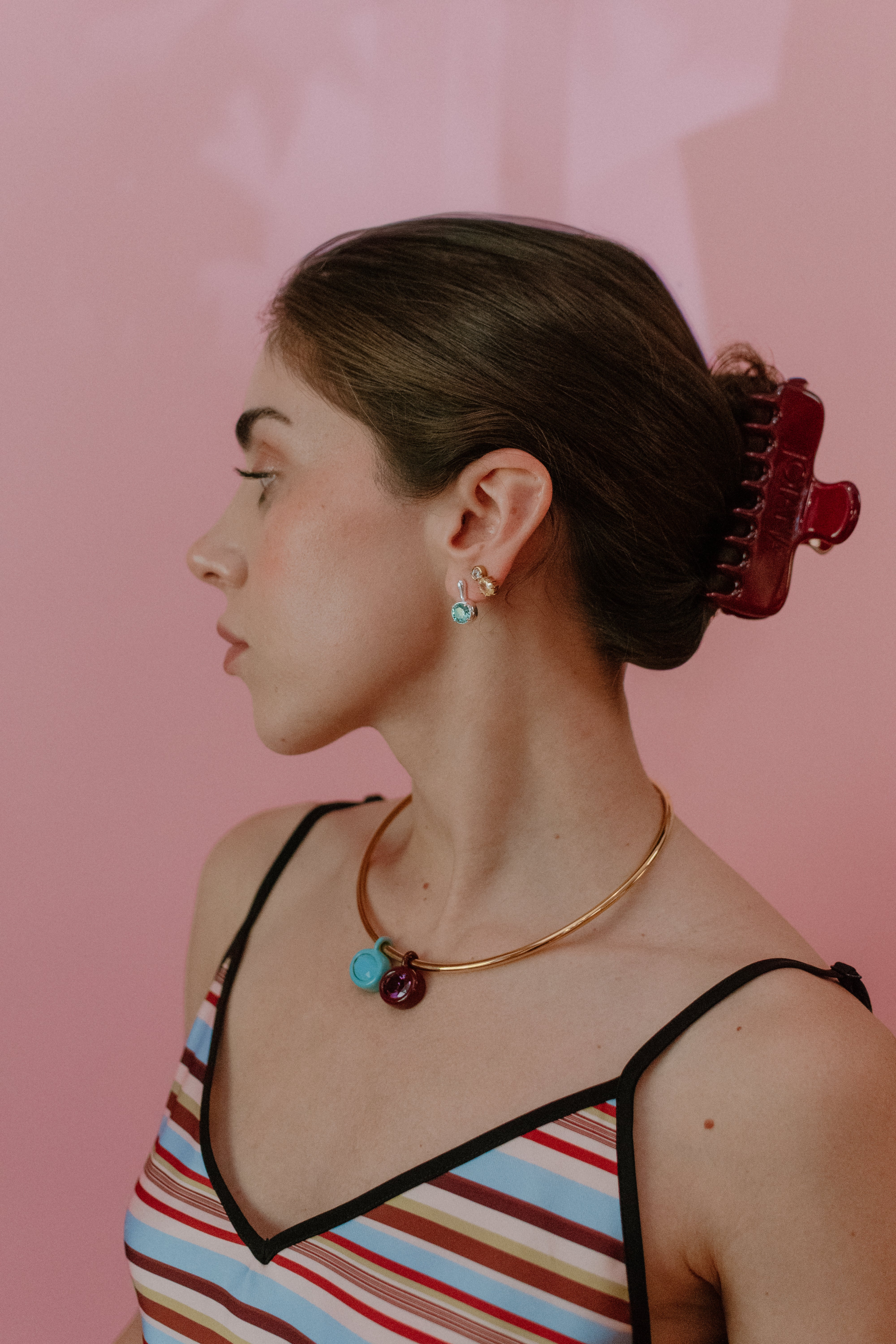 Birthstone Neck Cuff - Medium