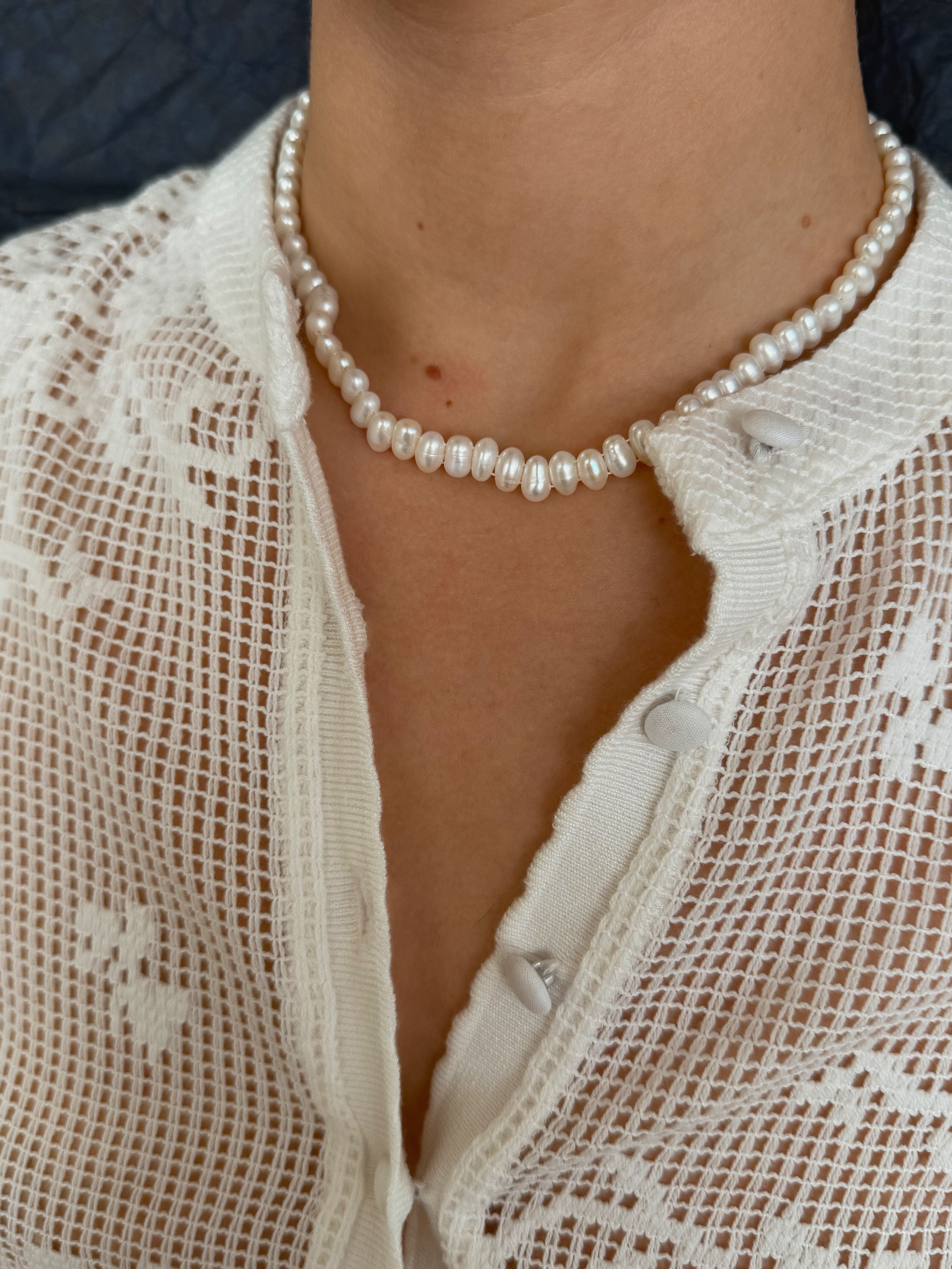 Pebble Pearl Necklace