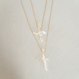 Pearl Cross Necklace - Imperfect Batch