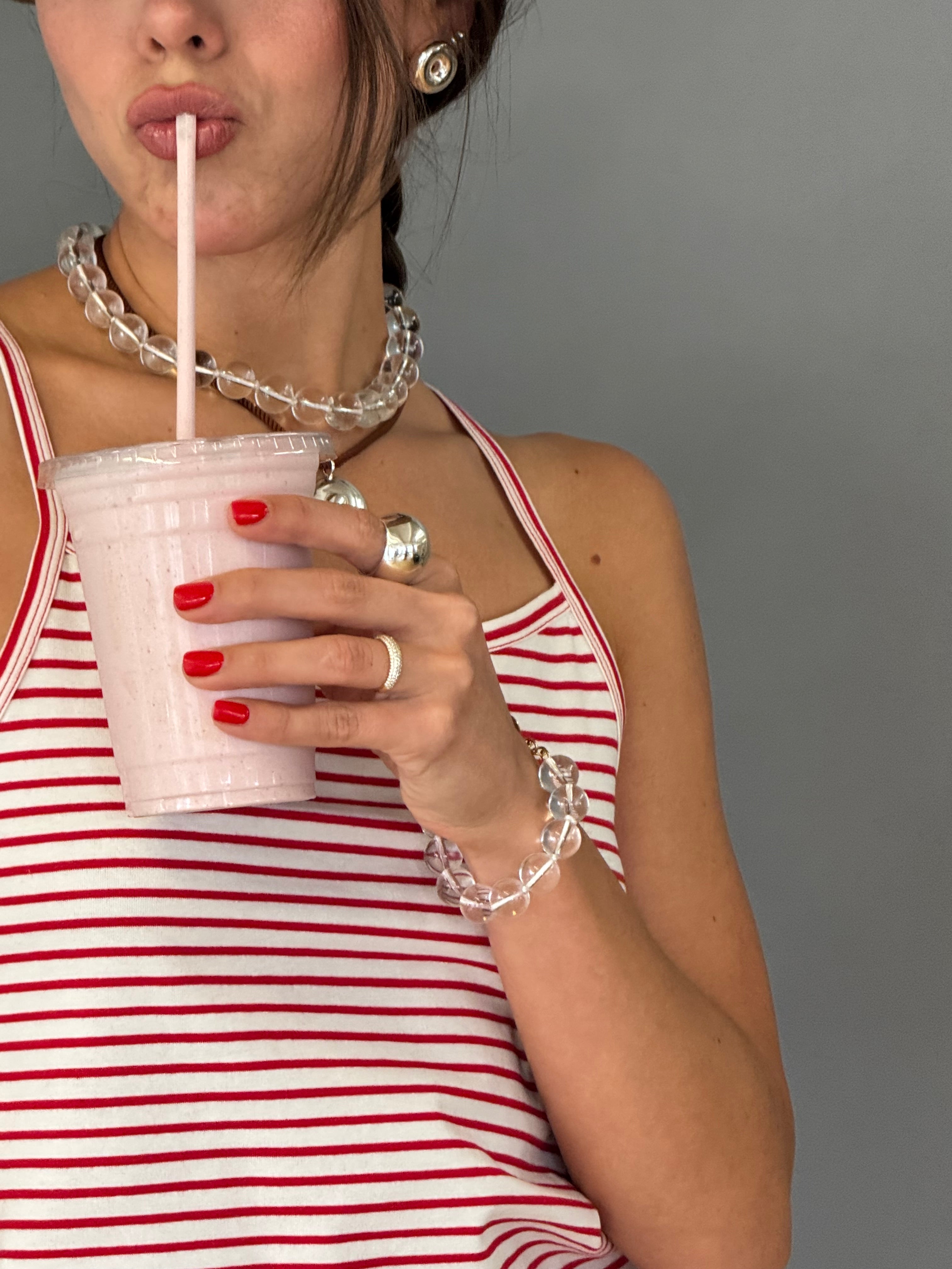 Mello Stone Necklace  - Crystal