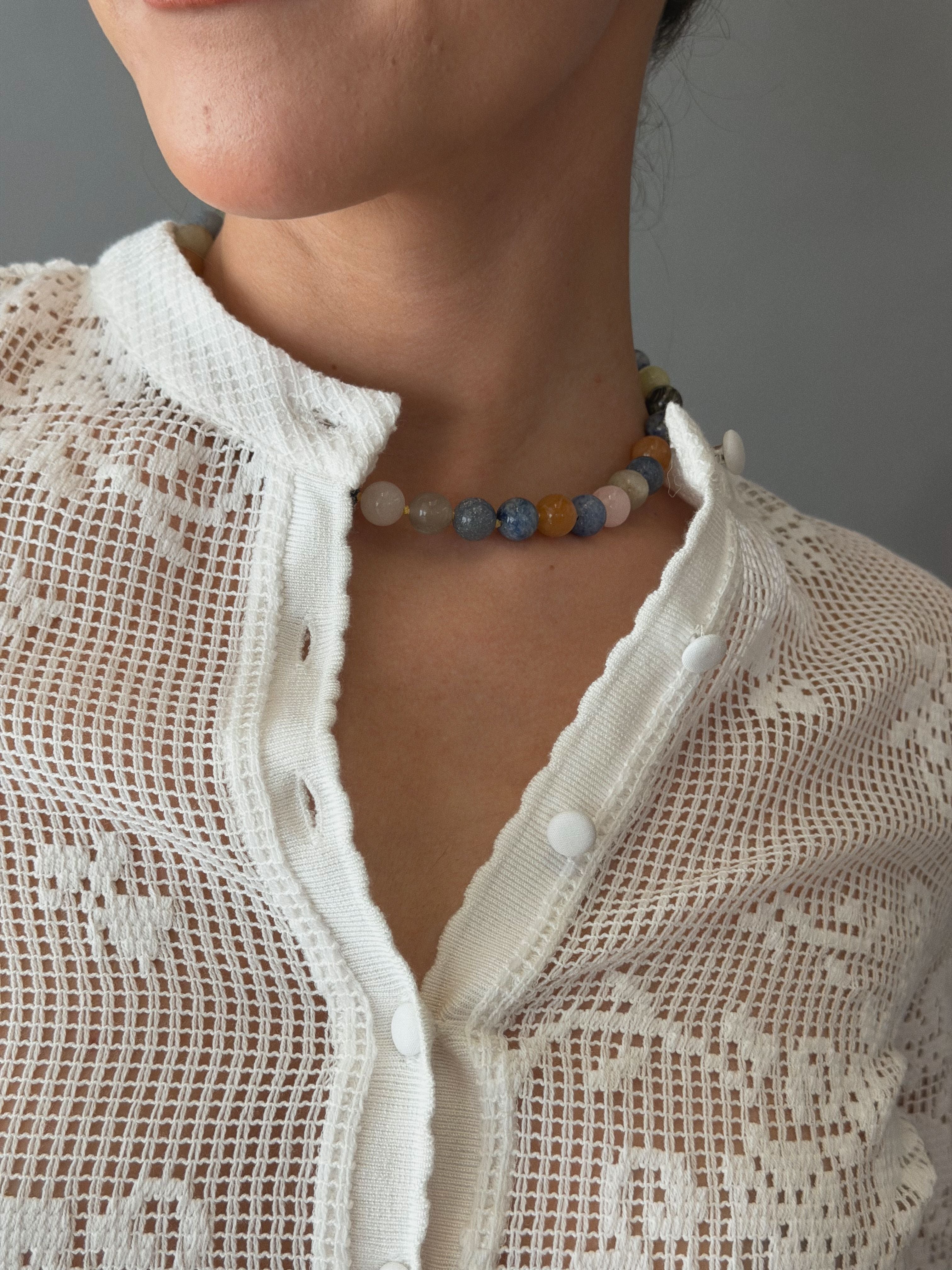 Mello Stone Necklace- Colour Agate